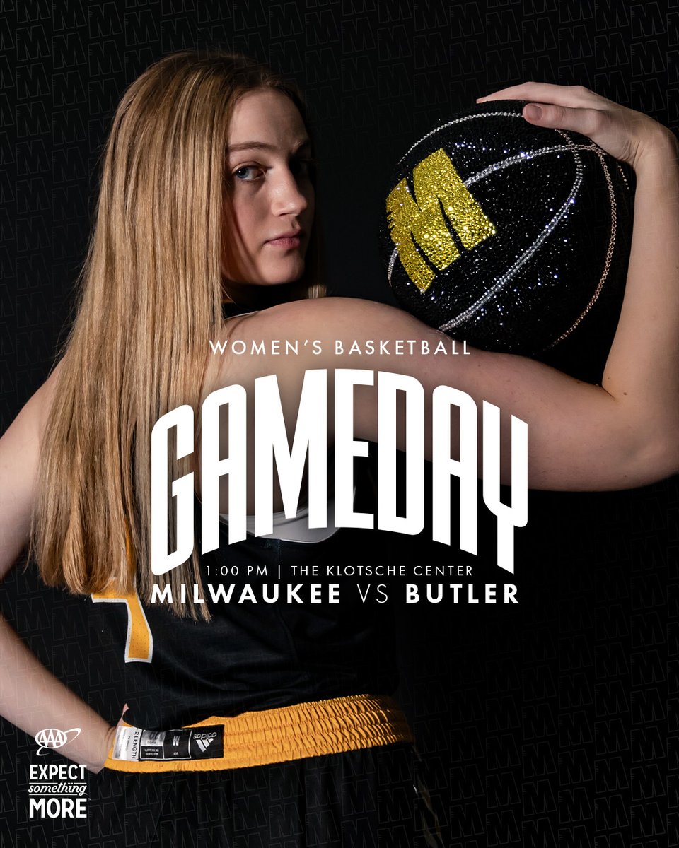 The Best Day is a GameDay!

Milwaukee 🆚 Butler

🕐 1:00 pm
📍 Milwaukee, Wis.
🏟️ Klotsche Center
📺📊 mkepanthers.com/coverage

#ForTheMKE | #HLWBB | #MKEBasketball