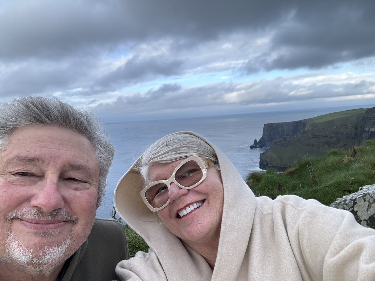 On the Cliffs of Moher after watching sheep dog herding exhibition in Galway Ireland. Best way to get away.