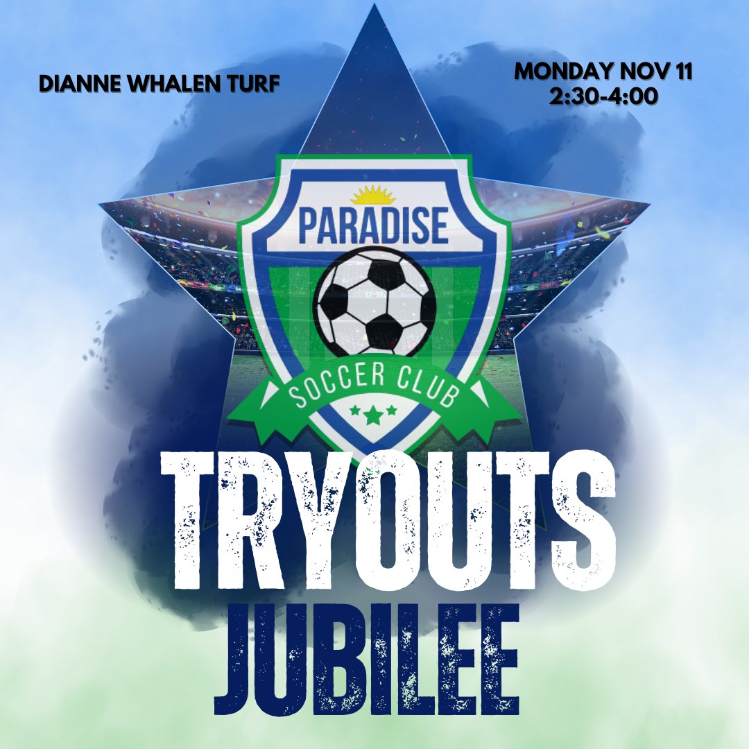 TIME CHANGE: 
JUBILEE TRYOUT MONDAY NOV 11 at 2:30-4

If you cannot make it, or have questions, please email: 
hannahnoseworthy@gmail.com