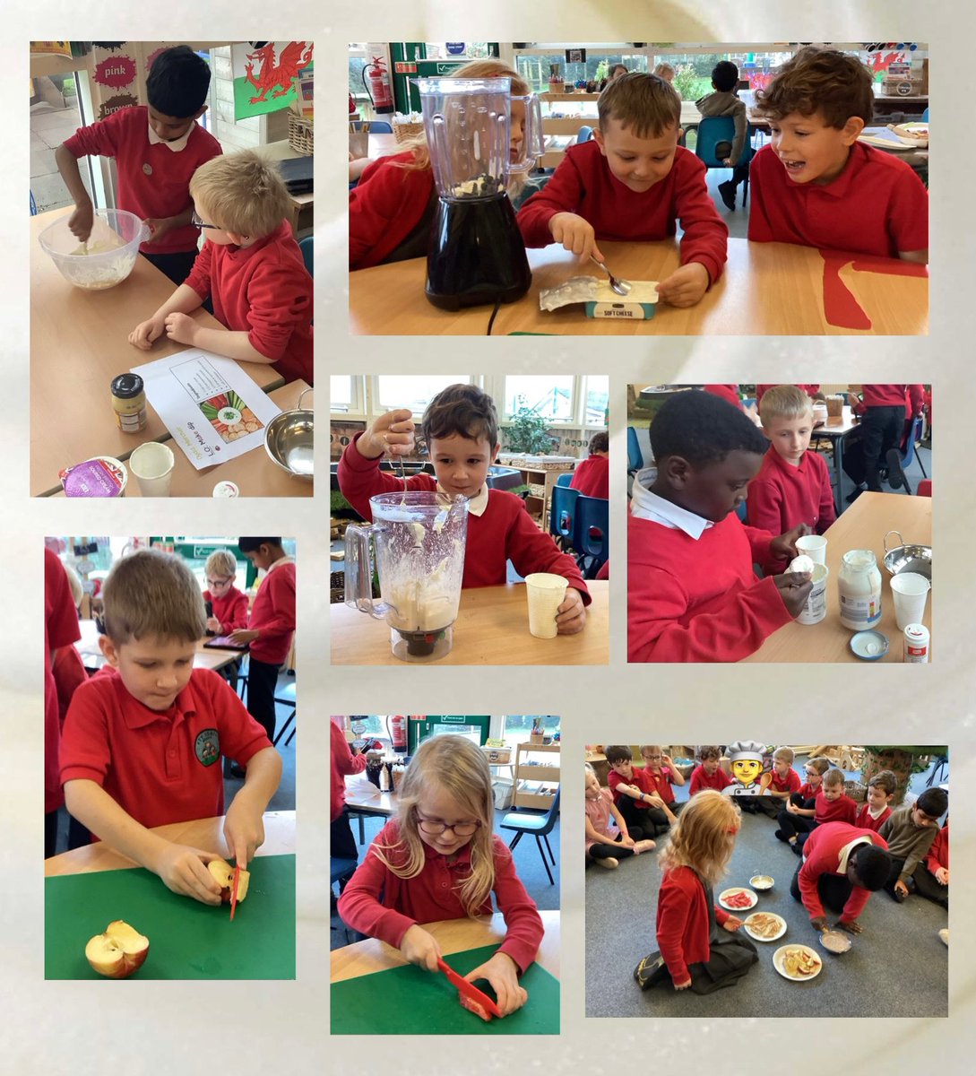 tyisafinfants's tweet photo. Kicking off our new topic ‘The World is my Kitchen’ with dip making, vegetable loose parts, creating our perfect pizza and chef’s hats ready for our cooking experiences 👨‍🍳👩‍🍳#dosbarthalpaca #topic #hookday #engagingexperiences #pupilvoice https://t.co/QDRRN7SIuc