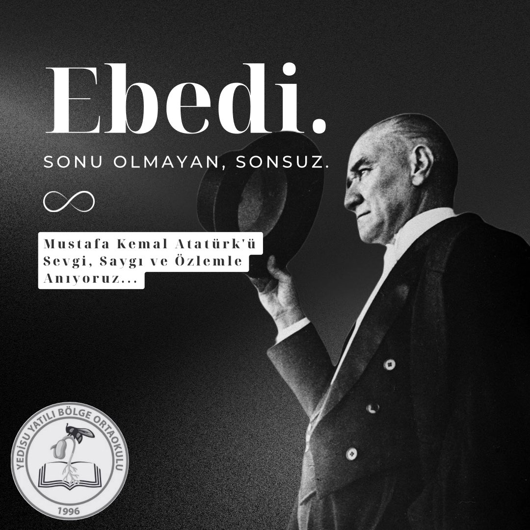🇹🇷 Cumhuriyetimizin kurucusu Gazi Mustafa Kemal Atatürk’ü, ebediyete irtihalinin 86. yıl dönümünde sevgi, saygı ve özlemle anıyoruz.