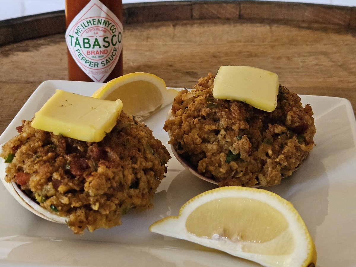morningwoodbbq's tweet photo. New recipe Saturday!
Homemade stuffed clams.
"Stuffies" are famous here in southeastern New England.
OMFG, so good!
I need to make thousands of these.
#clams #stuffedclams https://t.co/iGm5biNXnn