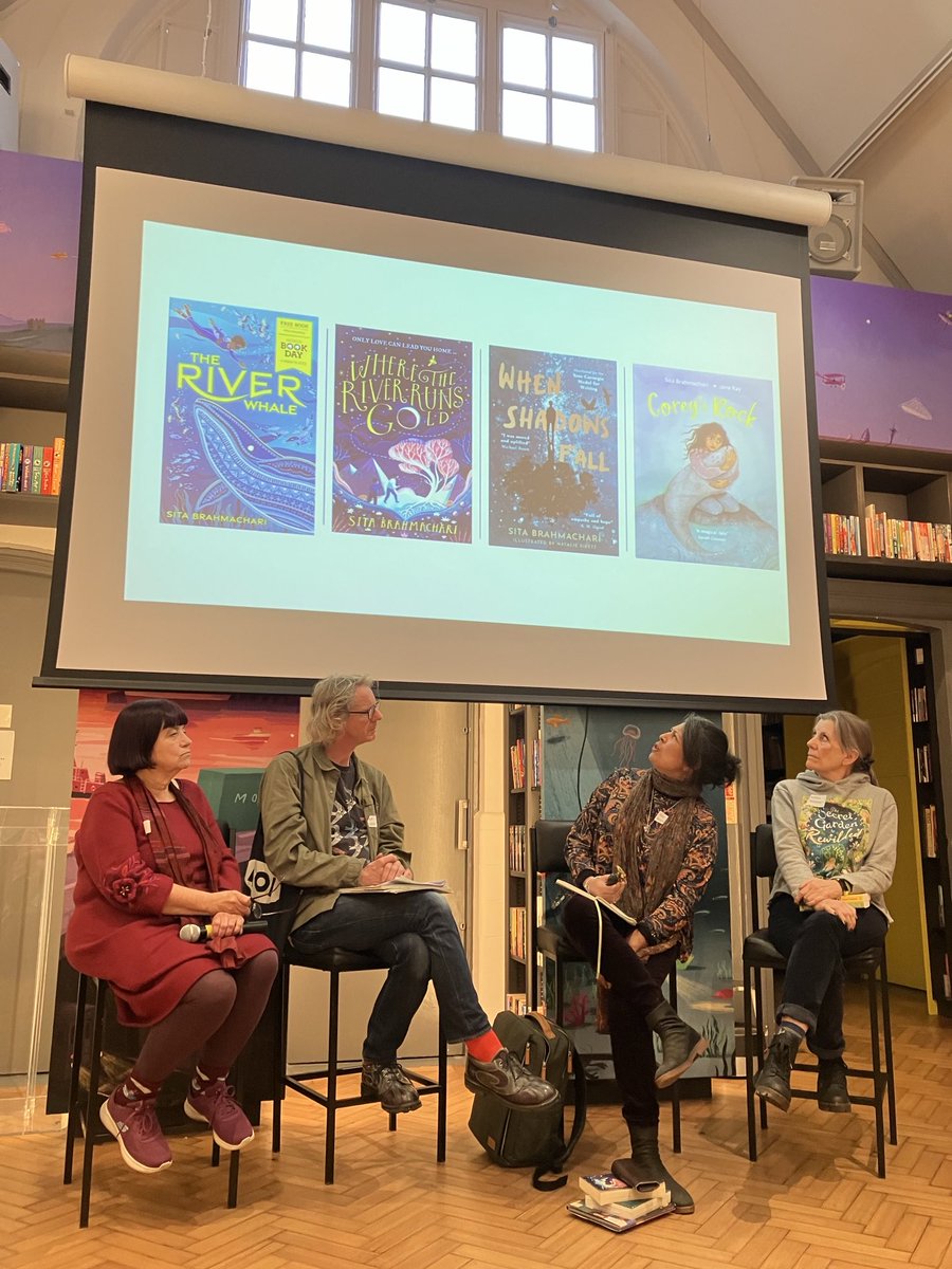 Thank you ⁦@annlazim⁩ for chairing sch a strong panel at ⁦<a href="/IBBYUK/">IBBY UK</a>⁩ this afternoon,with ⁦<a href="/LaytonNeal/">Neal Layton</a>⁩ ⁦@SitaBrahmachari⁩ ⁦@apricotfox⁩