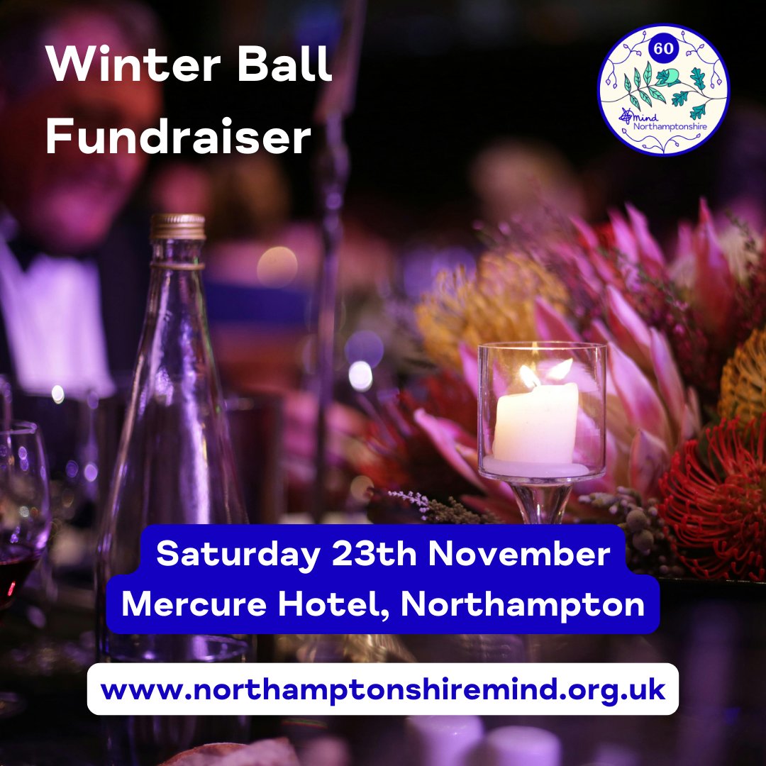 NorthantsMind's tweet photo. Two weeks to go until our Winter Ball! 🎊

🥂 Enjoy a champagne reception, 3-course seasonal dinner and live music. Money raised from tickets and our raffle will help us to support mental health in 2025.

Click the link to buy your ticket: https://t.co/rQ1s9TUI4G https://t.co/rGrm5yZQAx