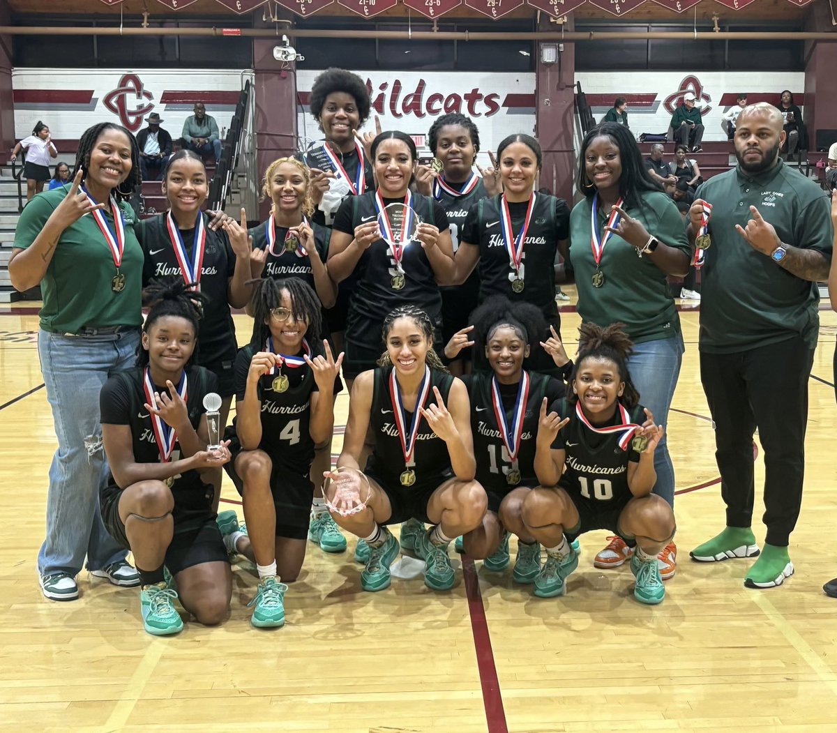 LadyCaneHoops's tweet photo. Your Lady Canes are Peggy Whitley Tourney Champs for the first time since 2019! Congrats to MVP Chandler Preston-Caver, and All Tournament players Kailee Beaudion-Foliaki and Ogechi Okeke. So proud, back in the lab Monday! #sisterhood https://t.co/rAcFKLCyBv