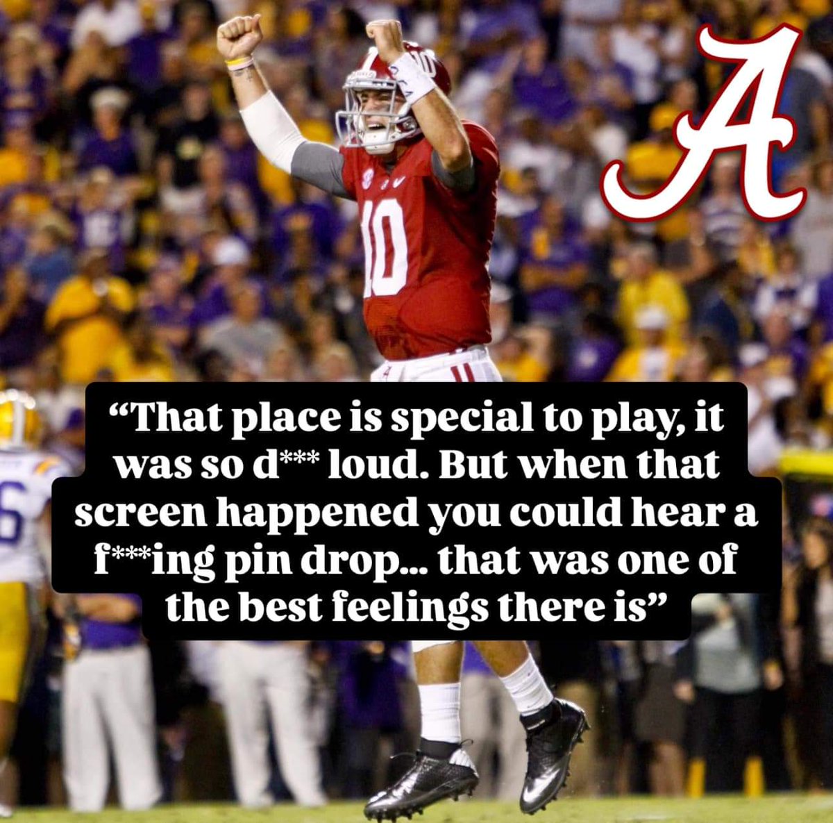 jerrysandersRTR's tweet image. AJ McCarron on game winning drive at LSU in 2012 🐘 #RollTide #BeatLSU