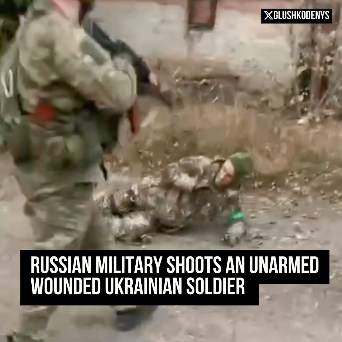 🤬Russian soldiers shot an unarmed wounded Ukrainian soldier, #Ukraine's human rights commissioner Dmytro Lubinets said. 

In the video published by the Russian occupiers, the Ukrainian defender says that he is from #Sumy region, after which the Russians shot him with an