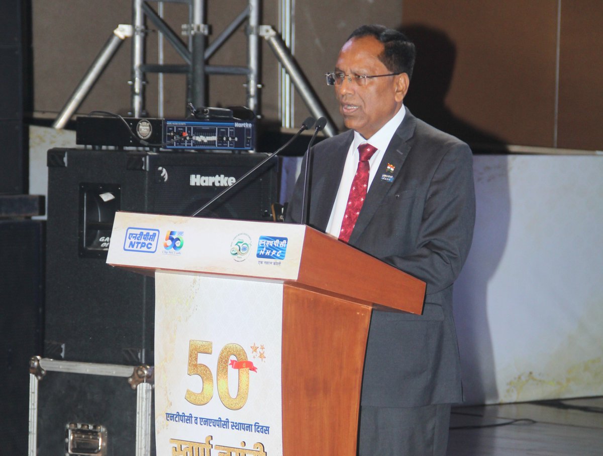 nhpcltd's tweet photo. #NHPC and #NTPC commemorated their 50th Raising Day with a grand joint celebration at Bharat Mandapam, New Delhi on 9.11.24.
#NHPC50thRaisingDay
#NHPCGoldenJubilee
#50YearsOfNHPC
#NHPCLeadingTheWay
#50YearsOfGreenEnergy
#NHPCPowersIndia
#EmpoweringGenerations 
#RenewableEnergy 
#SustainableDevelopment 
@MinOfPower @PIB_India @ANI @PTI_News  @CNBCTV18Live @ETNOWlive @ETEnergyWorld