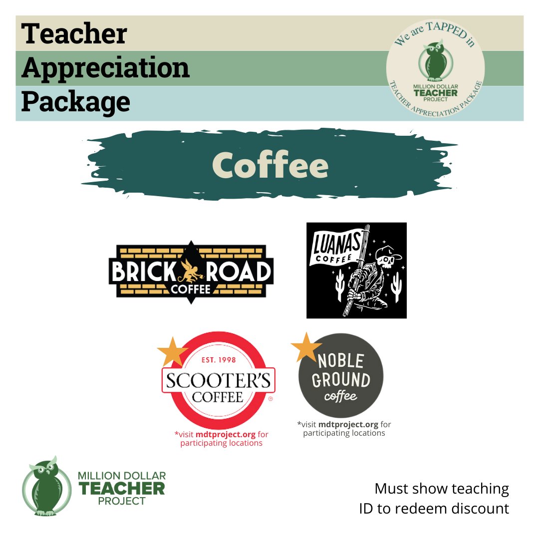 Mdtproject's tweet photo. Valley-wide discounts are coming back tomorrow! Swipe to see all the businesses giving discounts to ECE/Pre-K teachers! No sign-up is required; just show your teaching ID at the register!

https://t.co/YytPPRDf5H

#teacher #school #teachers #teaching #education https://t.co/GlCS6gLBO5