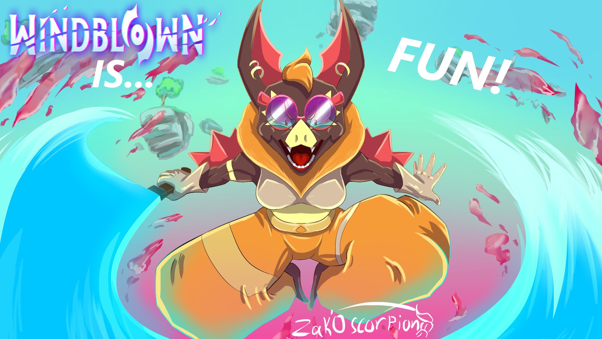 ZakO scorpion on X: I made a fanart of WindBlown because that game is  really cool and I enjoyed the early access. I want to make video review  about it some day