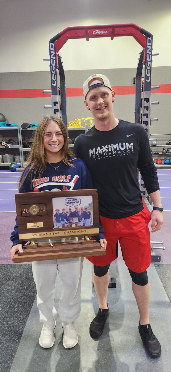 A lot of hard work was put in in this exact spot, it's only fitting to go back to that spot with the KSHSAA State Championship Trophy! Congratulations Kat, and the rest of the Champion MHS Girls Golf team on a fantastic season!