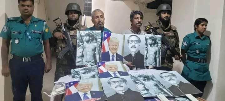 minhaz_dpr's tweet photo. Hello @realDonaldTrump Bangladeshi illegal interim govt by prof. Younus arresting people carrying your picture! 
#USElection2024  #Bangladeshi #DonaldTrump2024 https://t.co/EGJAdLKVxI