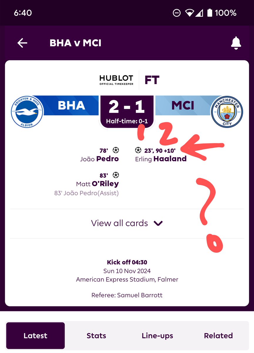 There's a big difference point between a 🟨 and a goal #FPL
