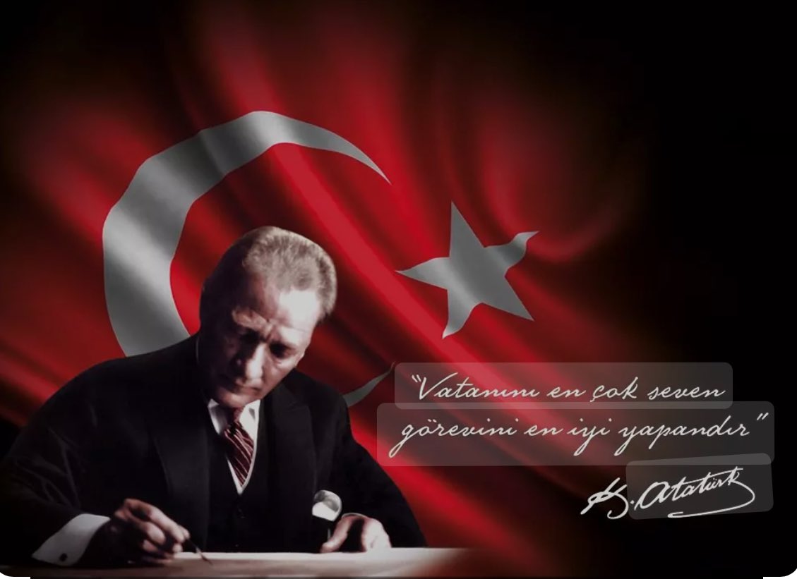 Türkiye Cumhuriyeti’nin Kurucu Lideri Gazi Mustafa Kemal Atatürk’ün Vefatının 86. yıl dönümünde 
Saygı ve minnetle anıyoruz…

“Vatanını en çok seven
Görevini en iyi yapandır”
Sözü her zaman çok önemli bir ülkümüz olmalıdır.