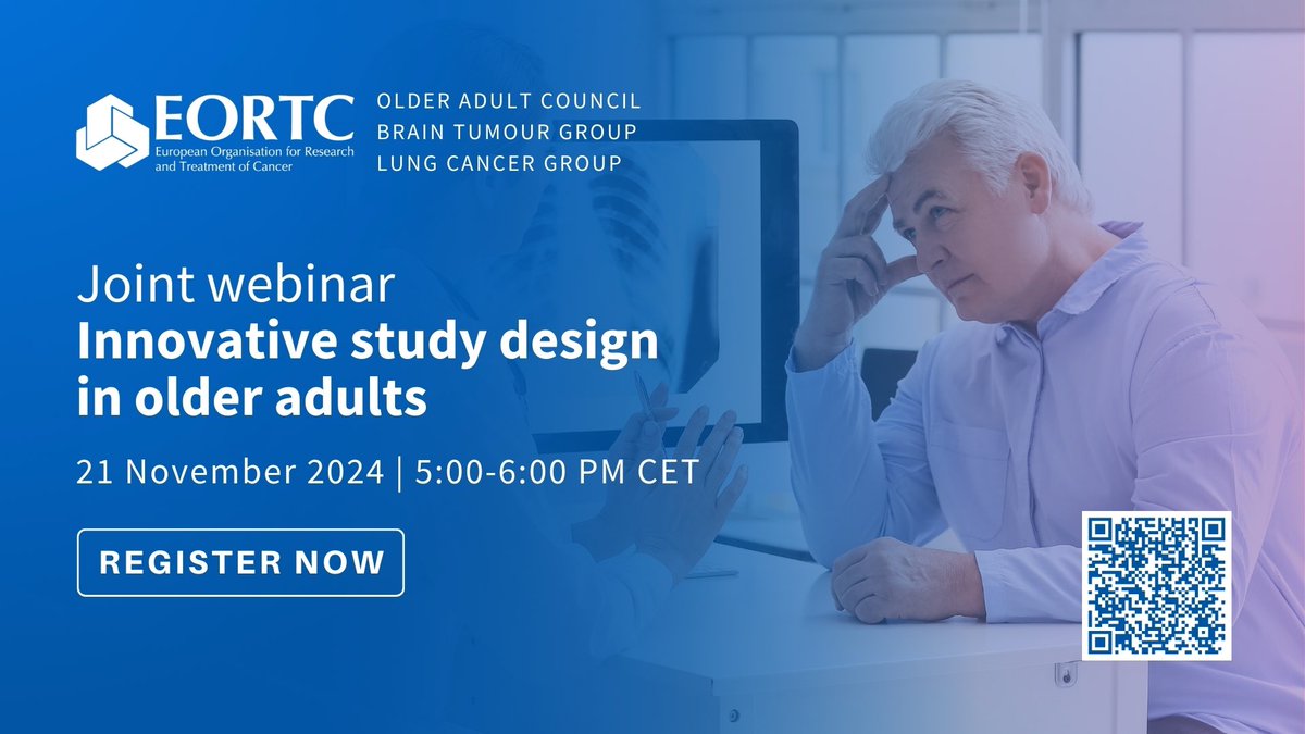 Clinical researchers interested in discussing innovative endpoints for older patients? You are invited to join us next Nov 21st <a href="/EORTC/">EORTC</a> #gerionc <a href="/MarianaBrandao0/">Mariana Brandao</a>