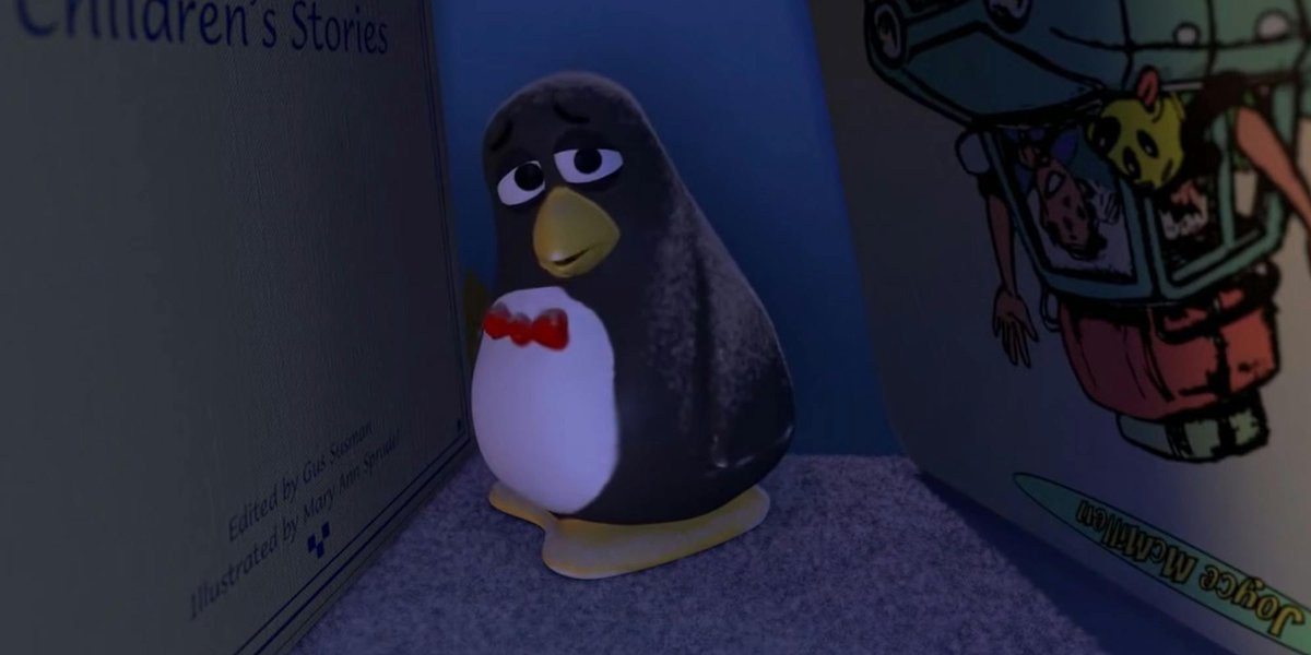 claireebowder's tweet photo. “you sound like the penguin from toy story 2”
me, apparently: https://t.co/4t7UUnRkR9