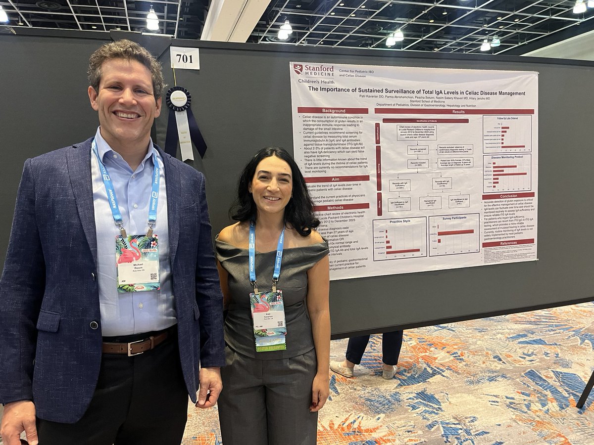Michael J Rosen, MD, MSCI (@drrosenibd) on Twitter photo <a href="/SMCH_IBD_Celiac/">Stanford Childrens Center for IBD & Celiac Disease</a> #Celiac poster trifecta today at #NASPGHAN2024! New data on late acquired IgA deficiency, mental health, GFD at schools! Congrats to <a href="/hilaryjericho/">Hilary Jericho</a> and <a href="/StanfordPedsGI/">Stanford Pediatric Gastroenterology</a> fellows Tierra Mosher and Patil Kavarian! <a href="/SMCH_IBD_Celiac/">Stanford Childrens Center for IBD & Celiac Disease</a> #Celiac poster trifecta today at #NASPGHAN2024! New data on late acquired IgA deficiency, mental health, GFD at schools! Congrats to <a href="/hilaryjericho/">Hilary Jericho</a> and <a href="/StanfordPedsGI/">Stanford Pediatric Gastroenterology</a> fellows Tierra Mosher and Patil Kavarian!