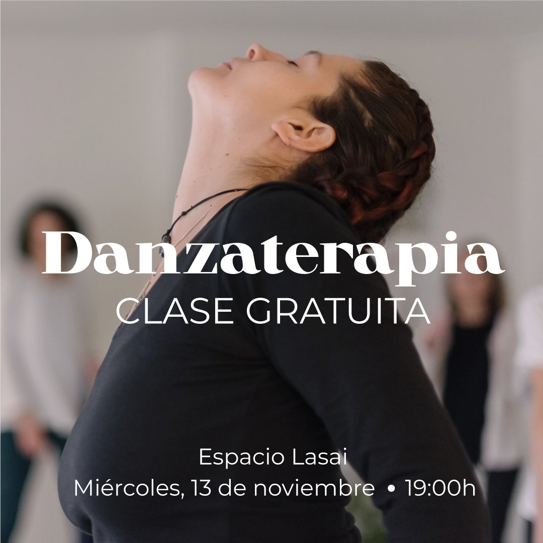 Te damos la oportunidad de descubrir de forma gratuita uno de nuestros servicios, la #danzaterapia, el próximo miércoles 13 de noviembre a las 19:00h.

Son plazas limitadas, y aquellxs interesadxs, podéis escribir un WhatsApp a Miren para inscribiros 📱+34 644 72 69 89.