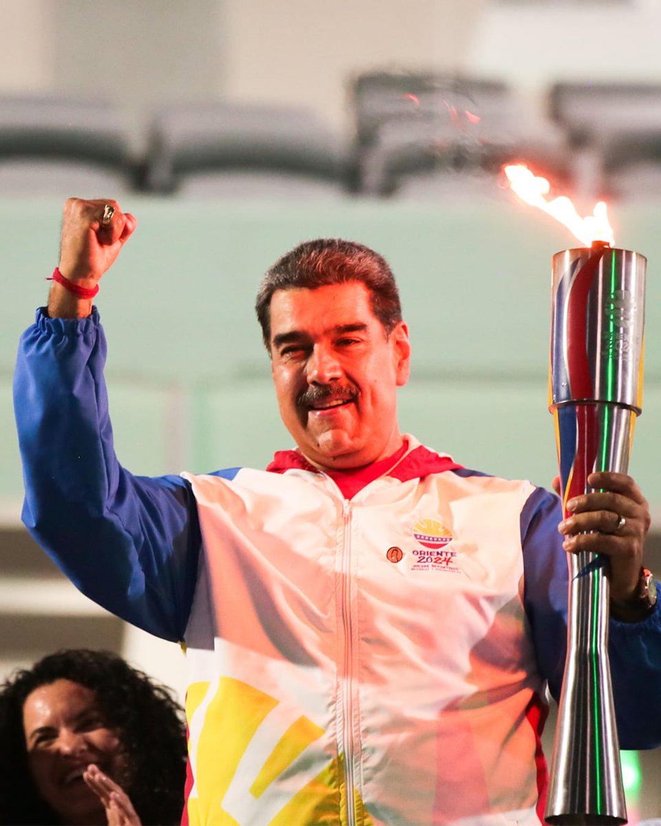 Analisis7T30's tweet photo. #Deporte | El presidente de la República Nicolás Maduro Moros, encabezó la inauguración de los Juegos Deportivos Nacionales y Paranacionales Oriente 2024 que se realiza en los estados Anzoátegui, Monagas y Sucre.

#Venezuela #NicolásMaduro https://t.co/TkGMVEVKpf