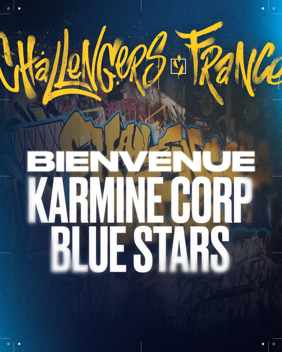 valleague_fr's tweet photo. 🚨 ANNONCE : @KarmineCorp Blue Stars rejoint la VALORANT Challengers France : Revolution ✨ https://t.co/UYLiKZHwvq