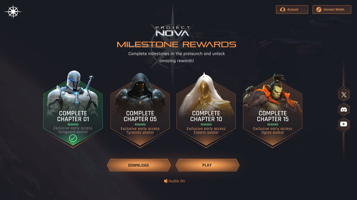 warofnova's tweet photo. “Rookies - This is your chance to acquire ‘Recruit’ status and follow in your predecessor's footsteps.”

Buckle up, gamers; Project Nova Early Access reopens this Nov-12 at 9AM PST.

This is your last chance before global launch to battle your way across the galaxy and secure your in-game NFT Avatar NFTs. 

Enlist now: https://t.co/iamxq0QASf