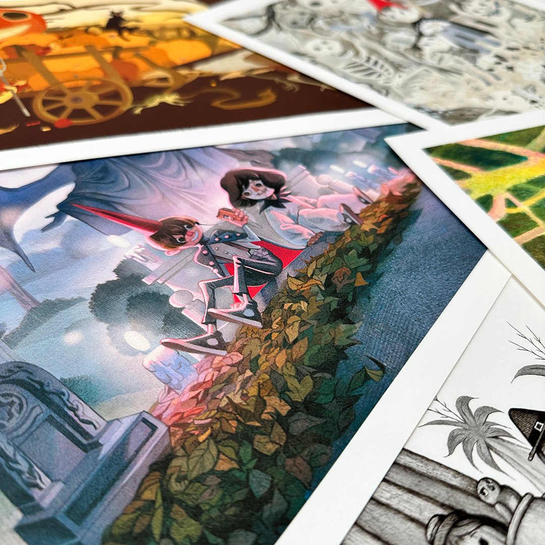 gallerynucleus's tweet photo. 🍬Hope y’all are ready for one last otgw print drop before the live viewing of this show ends tomorrow! 

🪵🍂We're so happy to have been able to be a part of a celebration of such a beloved show 

🛍️Sh0p here https://t.co/Rjr9MV4UhM

#OverTheGardenWall  #GalleryNucleus #otgw https://t.co/CVHWz0038l