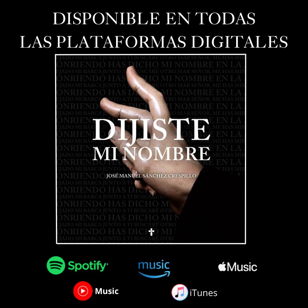 ✨ “𝐃𝐈𝐉𝐈𝐒𝐓𝐄 𝐌𝐈 𝐍𝐎𝐌𝐁𝐑𝐄”

✍🏼Jose Manuel Sánchez Crespillo
🎙️<a href="/_antonioest/">Antonio Estebanez</a> 
🎺<a href="/AmVeracruzCamp/">La Vera Cruz de Campillos</a> 

‼️Ya disponible en todas las plataformas digitales‼️

open.spotify.com/album/7ke5zMYT…

#somosveracruz 💚