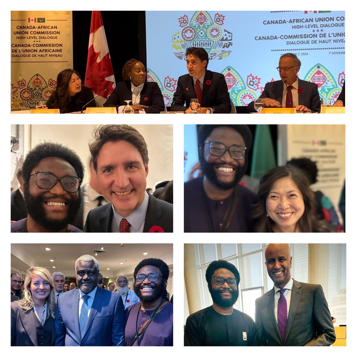 Grateful to be invited for the Canada-Africa strategy dialogue, with the <a href="/_AfricanUnion/">African Union</a> 

I enjoyed speaking with <a href="/JustinTrudeau/">Justin Trudeau</a>, <a href="/AUC_MoussaFaki/">Moussa Faki Mahamat</a>, <a href="/mary_ng/">Mary Ng</a>, <a href="/melaniejoly/">Mélanie Joly</a> &amp; <a href="/HonAhmedHussen/">Ahmed Hussen</a> about the collaboration

You can read the updates here! canada.ca/en/global-affa…