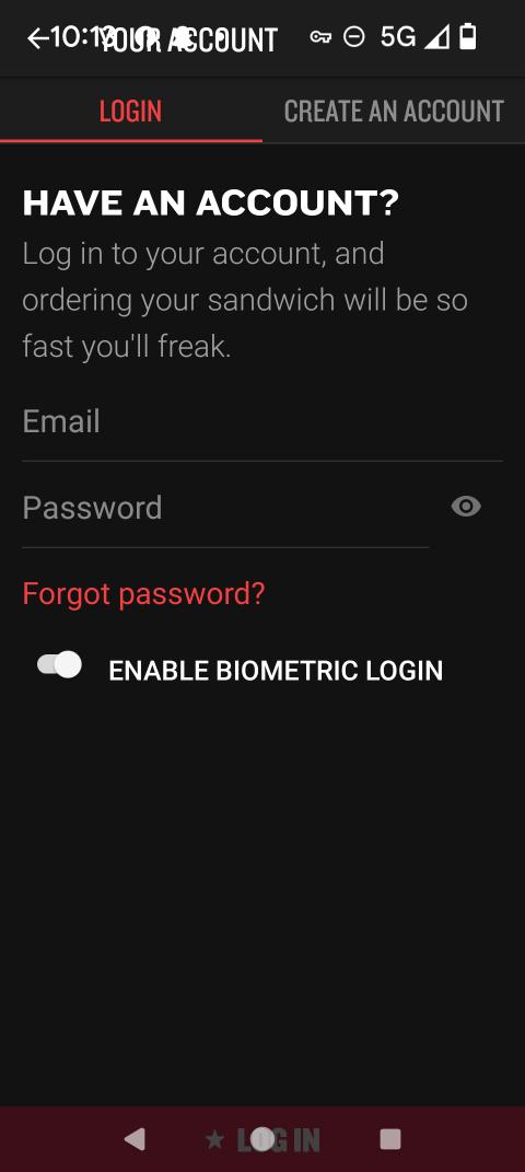 j_windmiller's tweet photo. @jimmyjohns 
Your Android app needs some serious work. Can't even login with a rewards account. https://t.co/02Ht2iNlK4