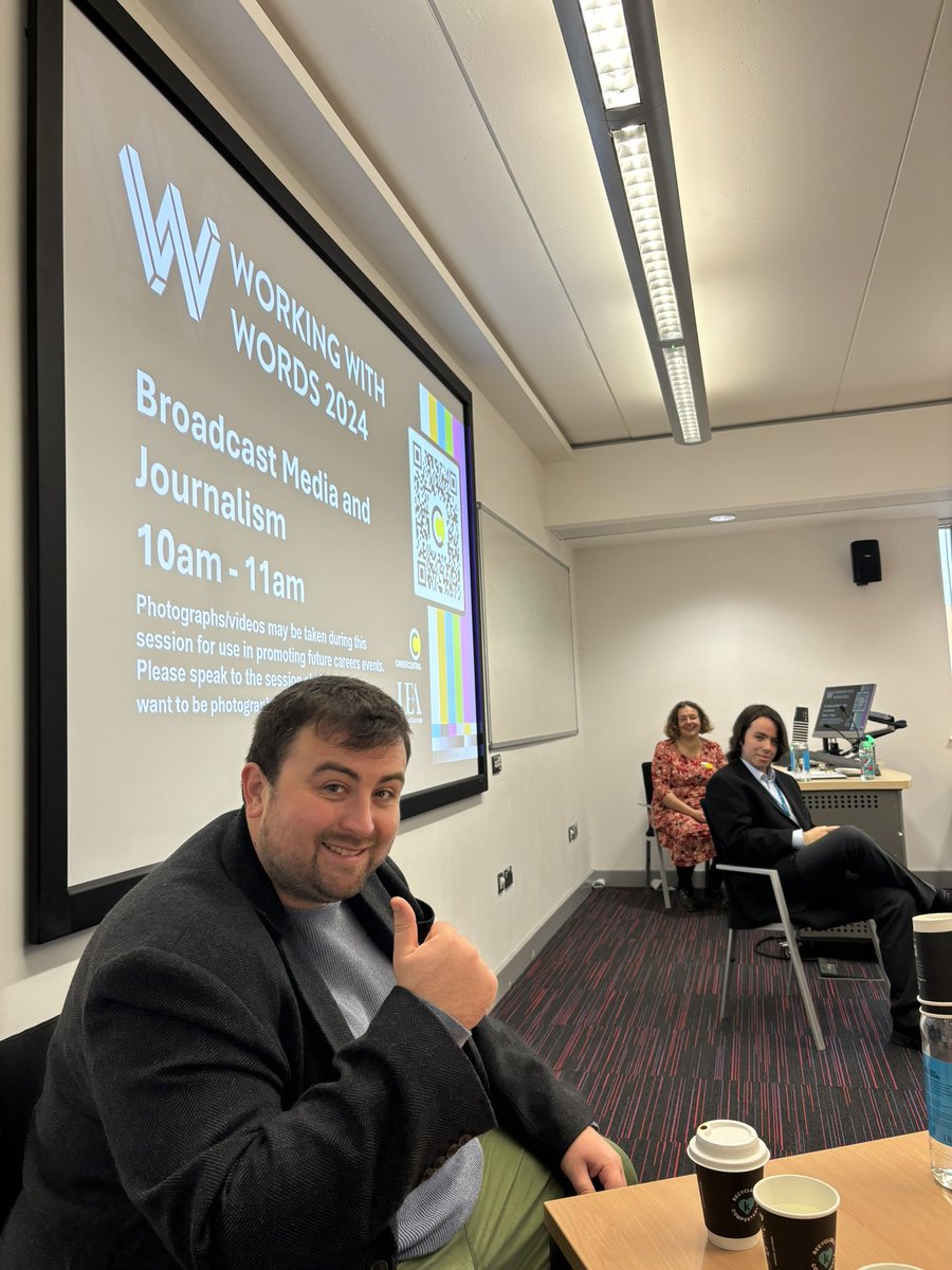 SLH_Journalism's tweet photo. It was great to speak on the Broadcast Journalism panel at Working with Words with Aisling Creevey, Theo Chikomba and Jack Maclean!

It was a privelege to speak alongside industry expertise and also learn from their career knowledge. A special thanks to Theo for your advice! https://t.co/7psZ1N8vAc