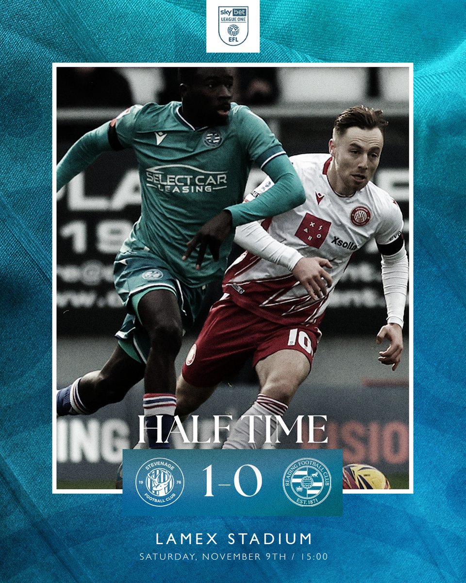 ReadingFC's tweet photo. 𝐇𝐀𝐋𝐅-𝐓𝐈𝐌𝐄 | Stevenage 1-0 Reading

Work to do in the second half.

#STEREA | #ReadingFC https://t.co/Ub72jv9IBK