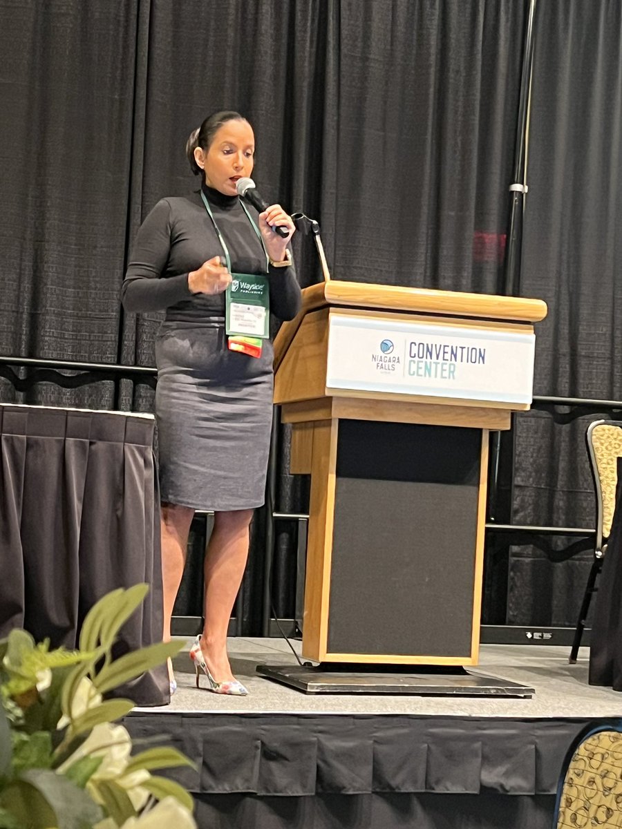 Dr. Celia Chomón Zamora reminding us all that we are enough and to take a break. Words that we all needed to hear. ¡Gracias! #NYSAFLT24 <a href="/NYSAFLT/">NYSAFLT</a>