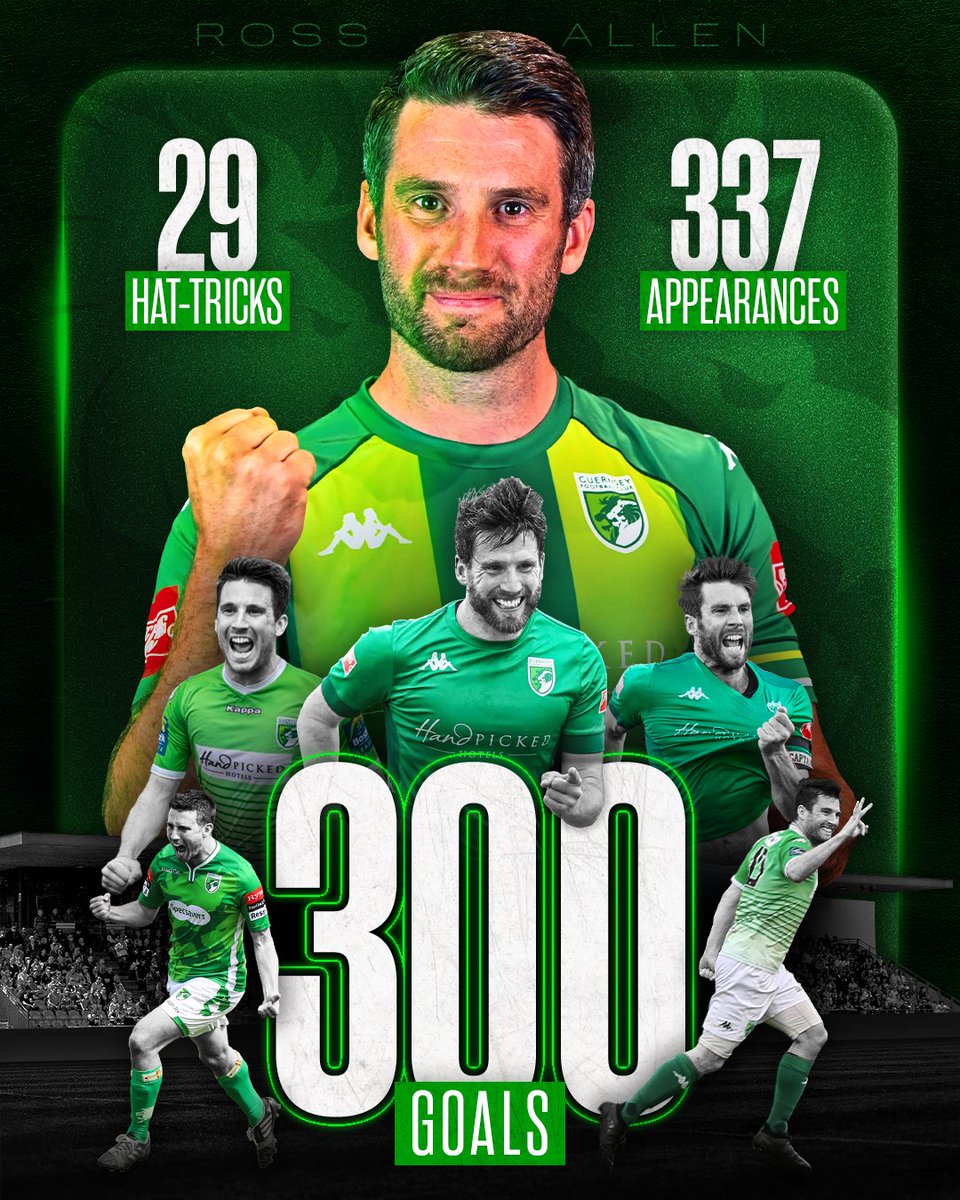 GuernseyFC's tweet photo. 87' | GOAL - NUMBER 300 FOR ROSS ALLEN! The Green Lions are back ahead.

🦁 2-1 🔴 https://t.co/6UgkrT5typ