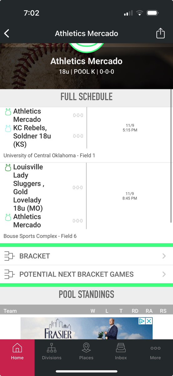 Here is our new schedule for pool play!