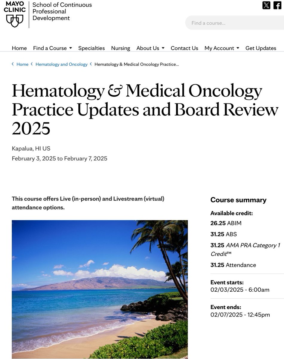 Rami Manochakian MD, FASCO Cancer Education (@rmanochakian) on Twitter photo 🚨🔥Announcing the 1st #Inaugural
#Hematology/#Oncology #Practice #Updates & #BoardReview #Conference by <a href="/MayoClinic/">Mayo Clinic</a> <a href="/MayoCancerCare/">Mayo Clinic Comprehensive Cancer Center</a> at the Ritz-Carlton Maui, #Hawaii (February 2025).
High-yield #Review (in person & virtually) by #MayoClinic experts.
👇🏼
tinyurl.com/yp7n2ac6 🚨🔥Announcing the 1st #Inaugural
#Hematology/#Oncology #Practice #Updates & #BoardReview #Conference by <a href="/MayoClinic/">Mayo Clinic</a> <a href="/MayoCancerCare/">Mayo Clinic Comprehensive Cancer Center</a> at the Ritz-Carlton Maui, #Hawaii (February 2025).
High-yield #Review (in person & virtually) by #MayoClinic experts.
👇🏼
tinyurl.com/yp7n2ac6