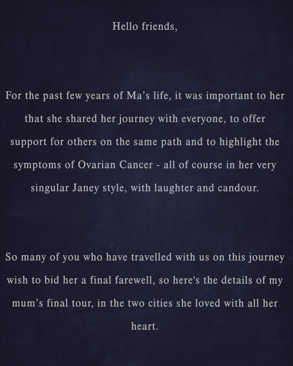 JaneyGodley's tweet image. Here’s the details of Janey’s final tour, thank you for all the love and kindness in this past week.
Ashley