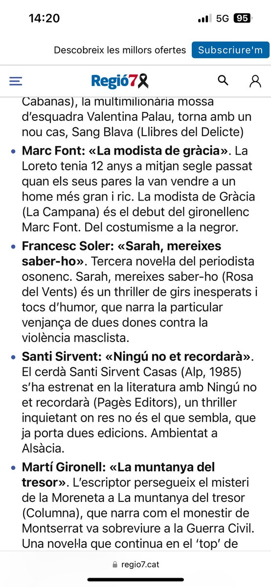 Presentació a l'hora del vermut, a la Sense Paraules, en el marc del festival Berga Negra. Gràcies per la conversa, Dolors Clotet!