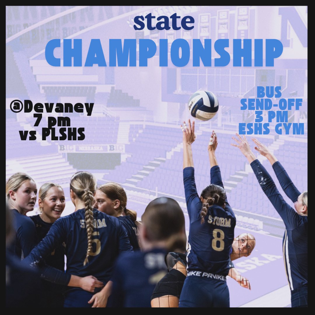 🤩State Championship Saturday!🤩
Bus Send Off - 3 pm South Gym doors
Ticket information ⬇️

nsaa-static.s3.amazonaws.com/textfile/volle…