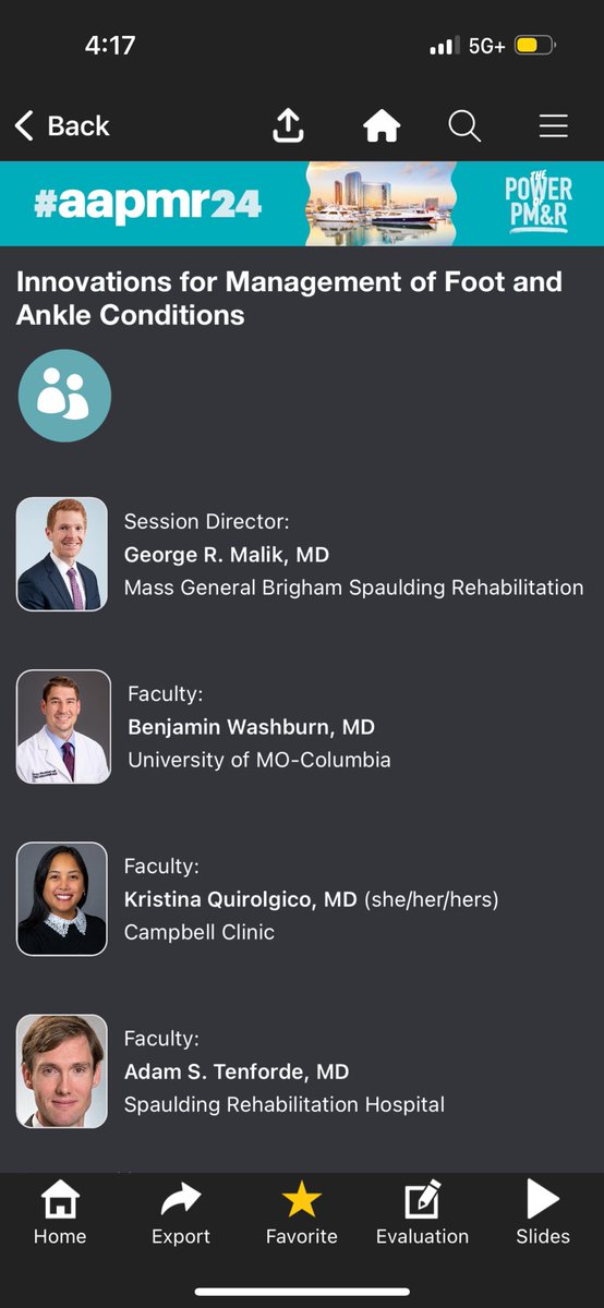 Looking forward to a great session at #AAPMR24 with this cream of the crop panel <a href="/AdamTenfordeMD/">Adam Tenforde</a> <a href="/quirolgico/">angelica</a> <a href="/washburn/">paula washburn</a> <a href="/MGB_Sports/">MGBSportsMed</a> <a href="/SpauldingRehab/">Spaulding Rehab</a>