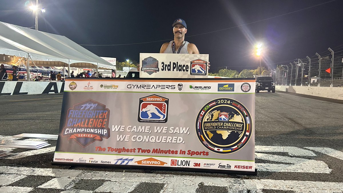 EdmontonFire's tweet photo. Please join us in congratulating Firefighter Jordan King for his incredible results in the #FirefighterChallenge World Championships! Jordan had his best year yet in the finale of the 2024 Firefighter Combat Challenge, taking place in Nashville, TN, at the end of October. 1/3 https://t.co/tL5pHRWLPR