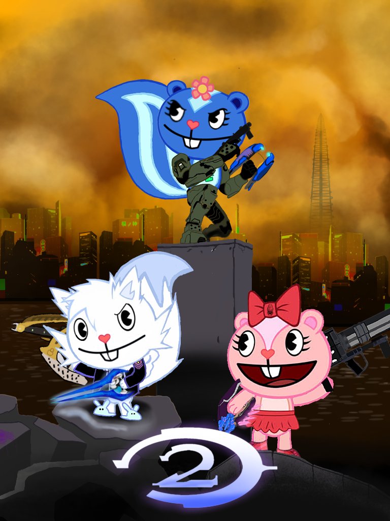 Lexluz2405's tweet photo. Hello everyone
I Made two drawing of My Favorite game: 
Halo 2

but I Agreed my Favorite Happy Tree Friends characters 

And the drawings are The Classic and Anniversary style

I hope you like it <3
@NemaoWasTaken 
@vengeful_vadam 
@MintBlitz 
@DogbrainSean 
@Daffa_HTF
@thehtfamv https://t.co/ENu9hNRDeU