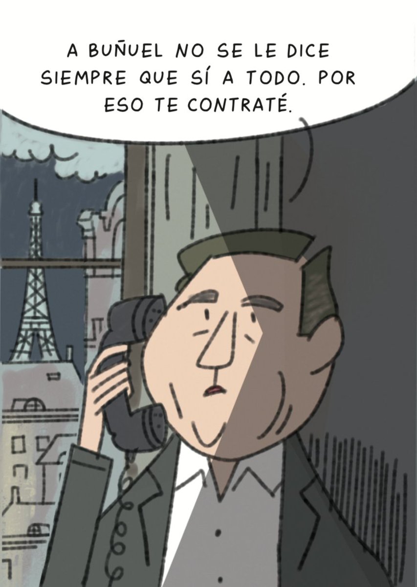 «A Buñuel no se le dice siempre que sí a todo».

Viñeta de "Buñuel y los sueños del deseo" por <a href="/ferminsolis2/">Fermín Solís</a>, Oscar Arce y <a href="/SolerEsteve/">Esteve Soler Miralles</a>.