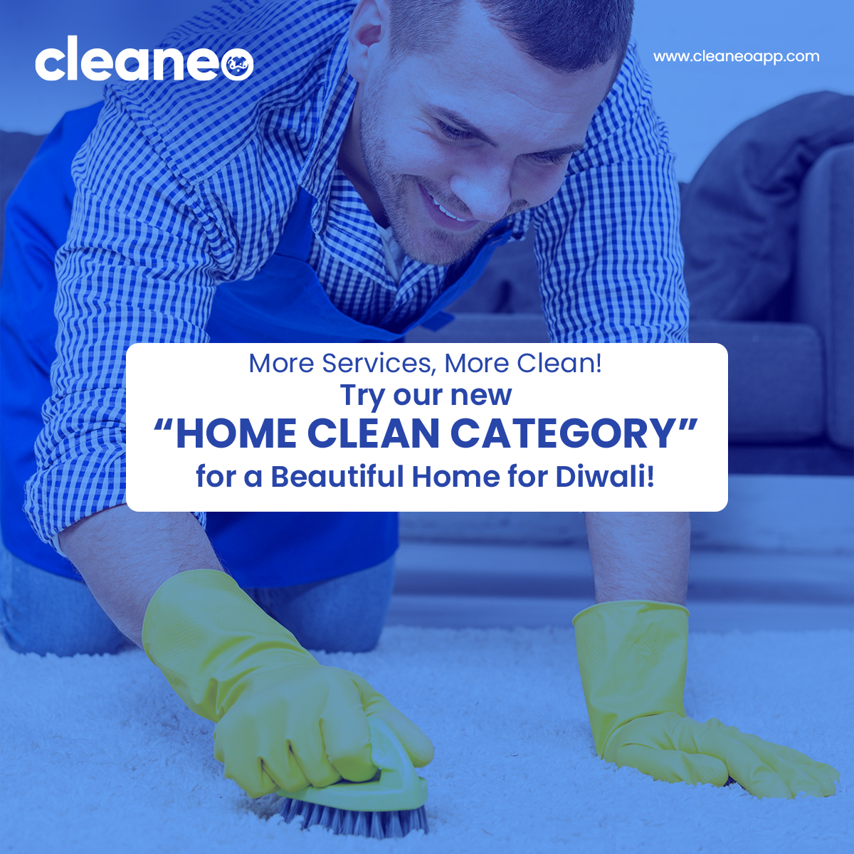 CleaneoApp's tweet photo. We’re excited to launch our Home Clean Category to
help you prepare for the festive season.

#homeclean #newcategory #newlylaunched
#newlaunch #homecleaning #cloth #clothes
#curtaincleaning #diwali #diwalicleaning #diwalivibe
#sofacleaning #sofadeepclean #clean #cleaneo https://t.co/72oK6lyt3P