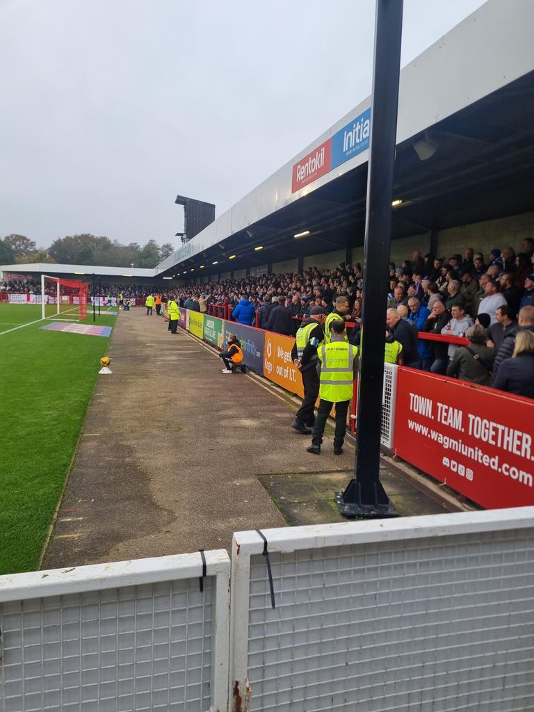 Crawley Town away. Good to be back on the terraces. Shame about the 1st half performance. Absolutely garbage yet again.
