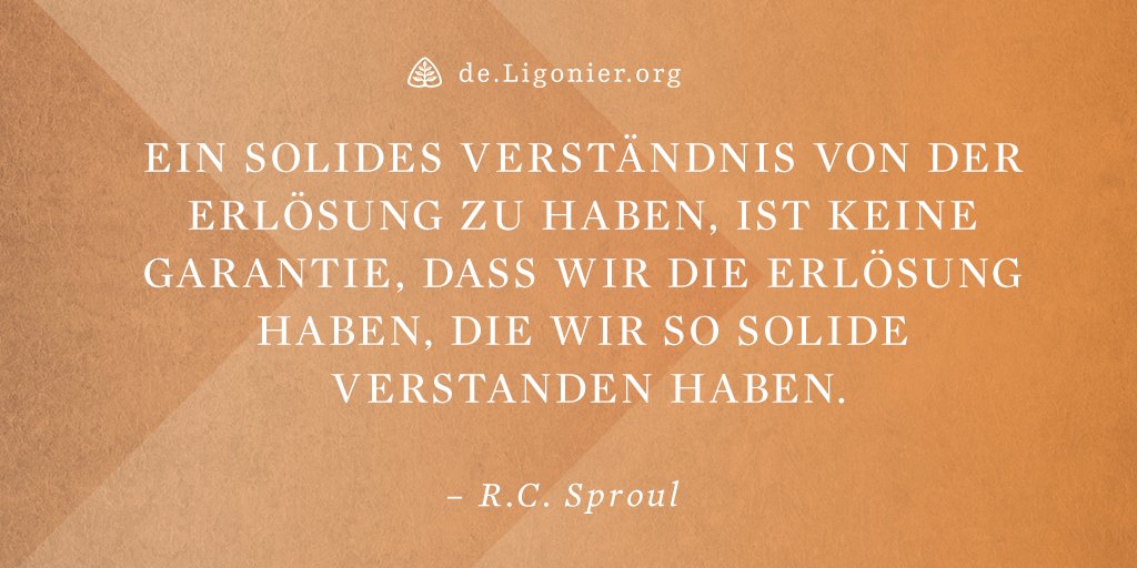 Ein solides Verständnis von der Erlösung zu haben, ist keine Garantie, dass wir die Erlösung haben, die wir so solide verstanden haben. - R.C. Sproul

#Erlösung #Verständnis #Glaube #Theologie #Garantie