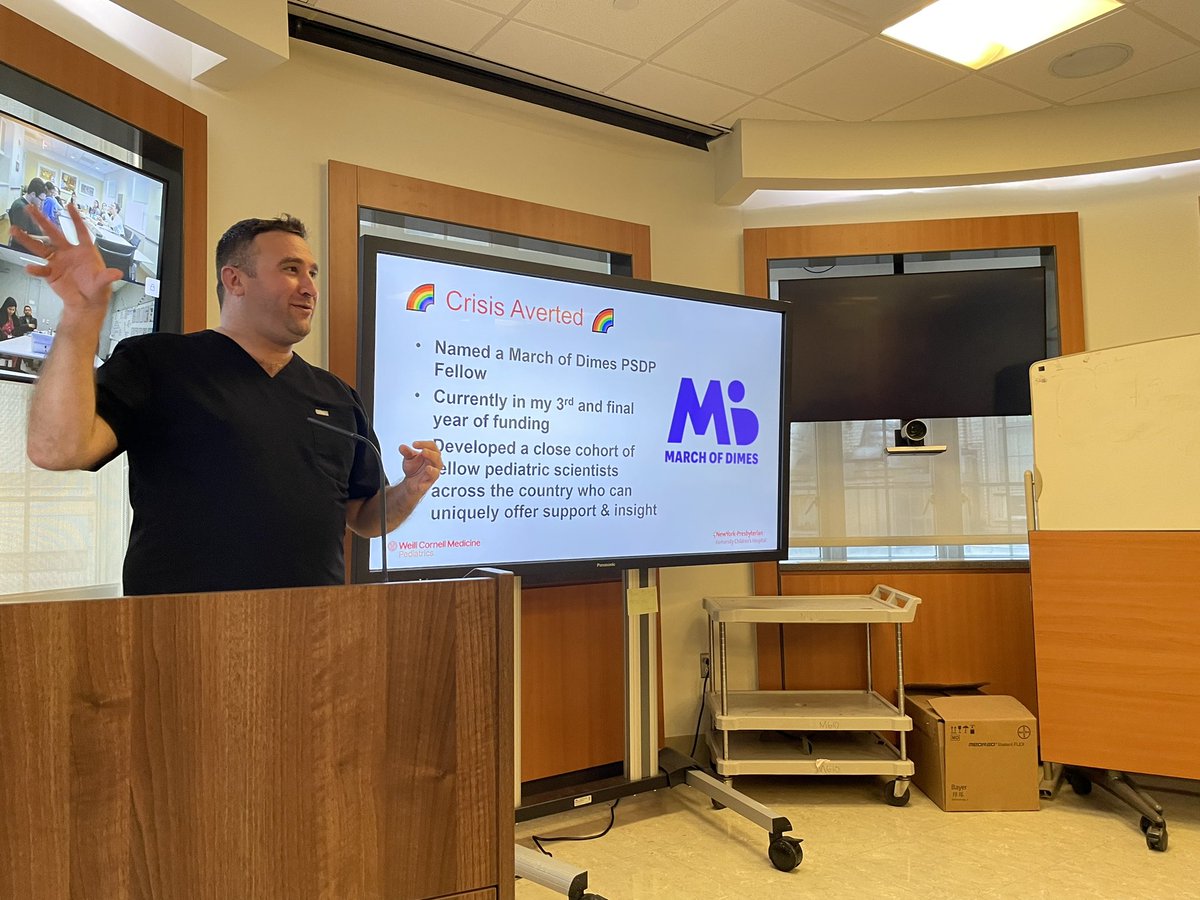 Sallie Permar MD PhD (@salliepermar) on Twitter photo Dr <a href="/seanmcullen/">Sean Cullen, MD/PhD 🏳️🌈</a> gives his pediatrician scientist journey with lessons learned on leveraging a “coven” of mentors/peers, embracing the pivot, and features of a feasible project during training! A shout out to <a href="/MarchofDimes/">March of Dimes</a> for funding his <a href="/PSDP_AMSPDC/">Pediatric Scientist Development Program (PSDP)</a>! <a href="/WCMpeds/">Weill Cornell Pediatrics</a> <a href="/WeillCornell/">Weill Cornell Medicine</a> Dr <a href="/seanmcullen/">Sean Cullen, MD/PhD 🏳️🌈</a> gives his pediatrician scientist journey with lessons learned on leveraging a “coven” of mentors/peers, embracing the pivot, and features of a feasible project during training! A shout out to <a href="/MarchofDimes/">March of Dimes</a> for funding his <a href="/PSDP_AMSPDC/">Pediatric Scientist Development Program (PSDP)</a>! <a href="/WCMpeds/">Weill Cornell Pediatrics</a> <a href="/WeillCornell/">Weill Cornell Medicine</a>
