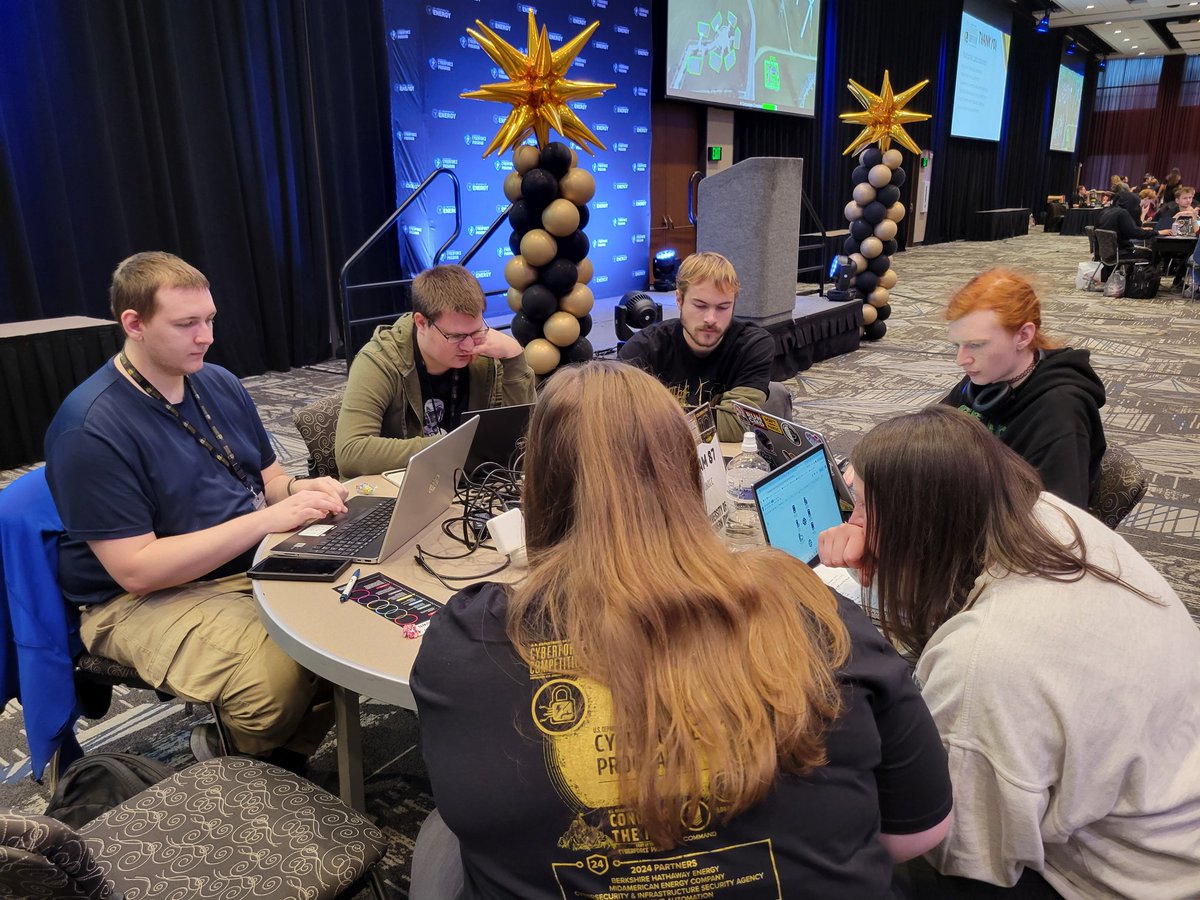 kkuhlers's tweet photo. Excited when @WaterlooSchools WCC Cyber &amp; @HawkeyeCollege Cyber students compete together @DOECyberForce details &amp; scoreboard post later today @AmyMiehe Fun to see WCC grads on @northerniowa team #ProtectingOurFuture @CentralRivers @IowaSTEM @growcedarvalley @itec_ia @IowaALN https://t.co/oRHioRH8dp