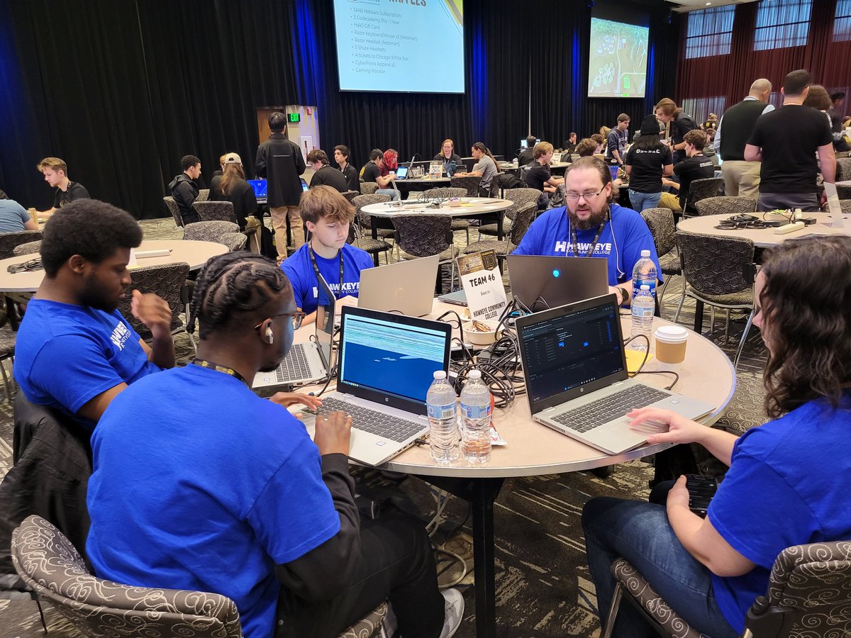 kkuhlers's tweet photo. Excited when @WaterlooSchools WCC Cyber &amp; @HawkeyeCollege Cyber students compete together @DOECyberForce details &amp; scoreboard post later today @AmyMiehe Fun to see WCC grads on @northerniowa team #ProtectingOurFuture @CentralRivers @IowaSTEM @growcedarvalley @itec_ia @IowaALN https://t.co/oRHioRH8dp