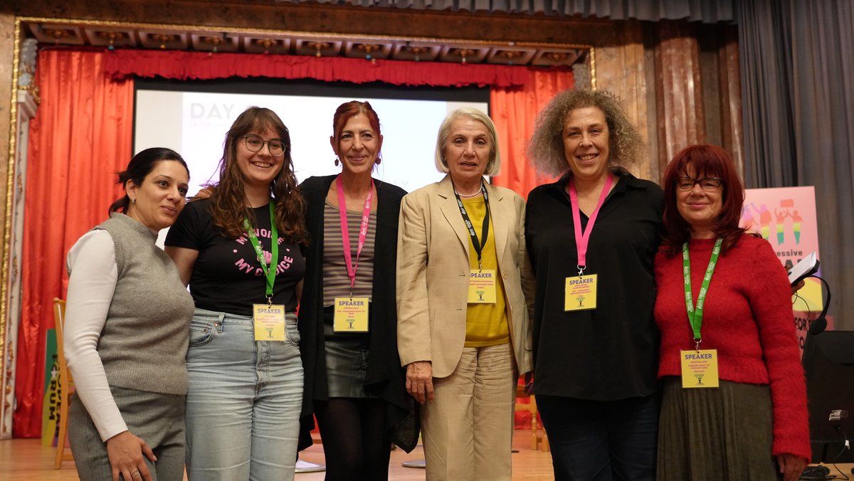 We just concluded the Feminist Assembly, under the slogan "No More Fascism, No More War!". We must fight for a feminist vision of peace, rejecting patriarchy, fascism and militarism in all forms. #EFORUM2024
