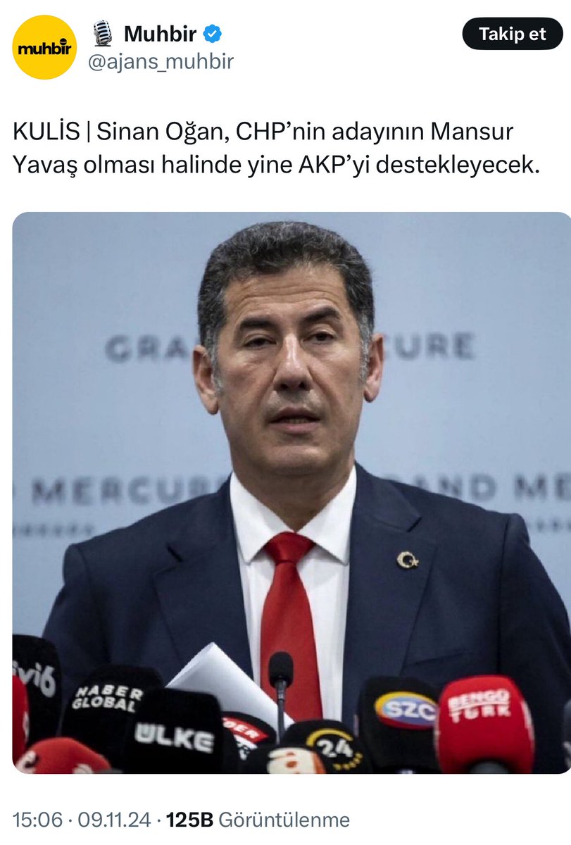 Kaynak: Bu yalan haberi üretenlerin mabadı mı!
Oğlum siz gazeteci misiniz, tetikçi misiniz, nesiniz? 
Birincisi; ben kendim zaten aday olduğumu açıklamışım. İnşallah 2028’de de Türk milliyetçilerini birleştirmek bize nasip olacaktır. 
İkincisi; Her iki haftada bir bu yalan haberi